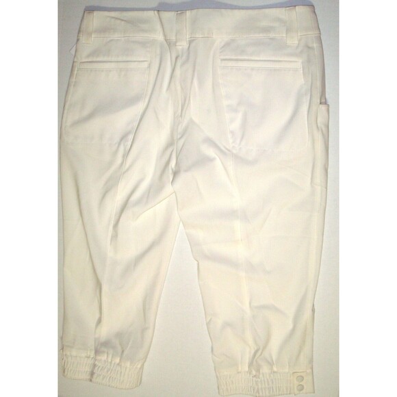 Womens 12 New NWT Golf Palm Capri Pants Pockets Long UPF 50 White Oakley Knee - Picture 5 of 6